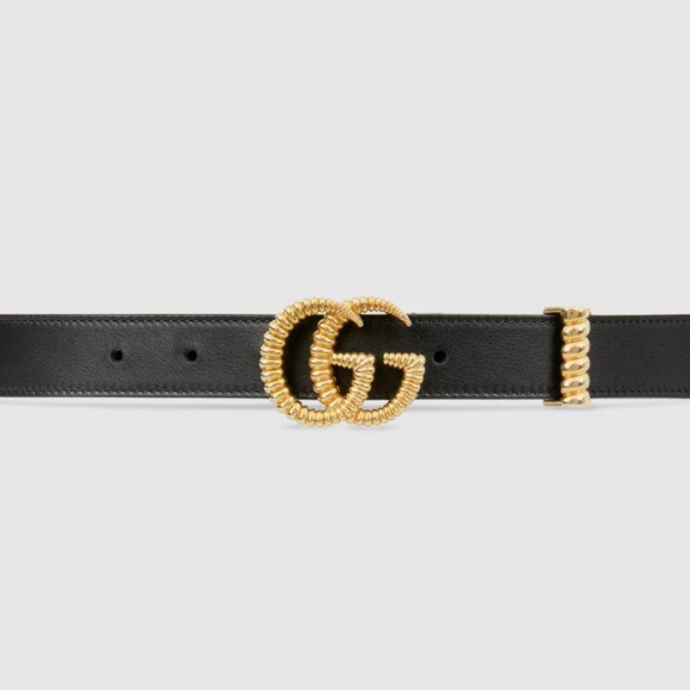 Gucci Leather Belt with Torchon Double G buckle